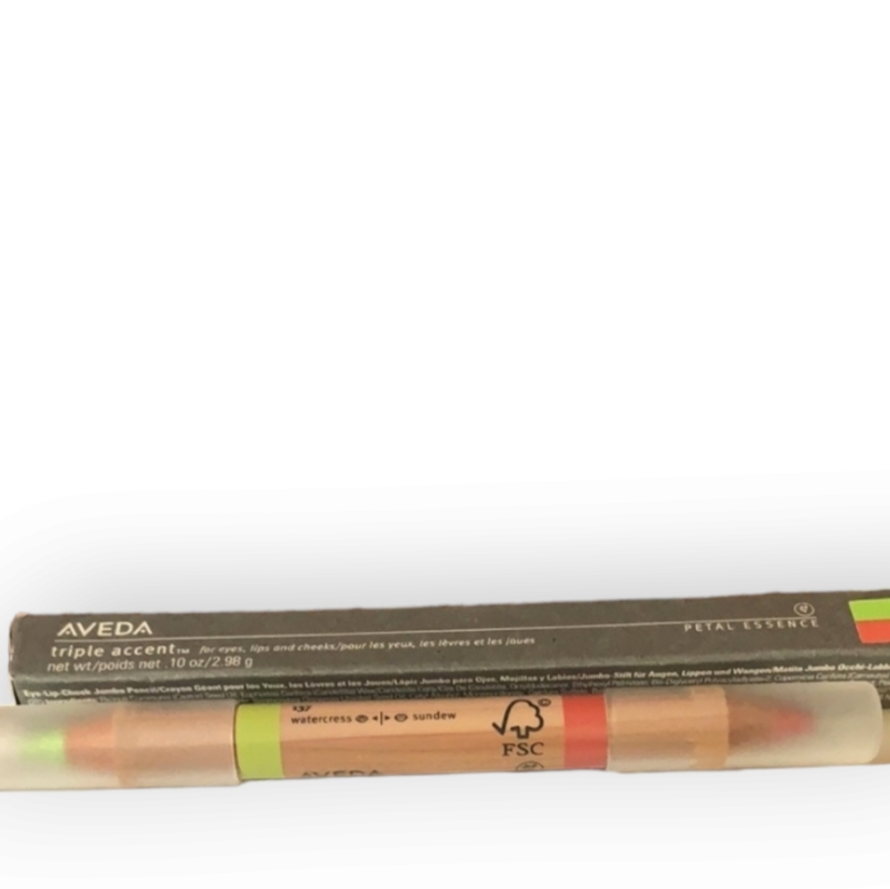 AVEDA Watercress Sundew 137 Triple Accent Makeup Eyeliner Lipstick Blush New